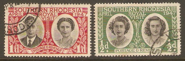 Southern Rhodesia 1947 Royal Visit Set. SG62-SG63.